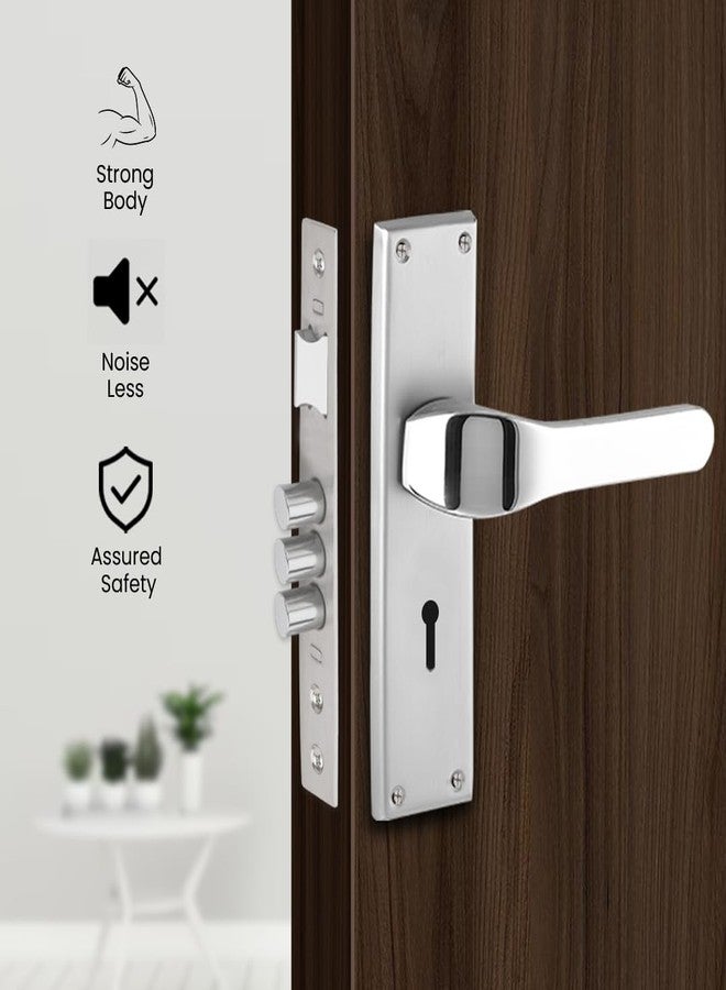 Link Renee Mortise Lock |for Main & Internal Door in Residential & Commercial Spaces | 8 Inches Heavy Duty Handle Set with Both Side Key Access, 3 Keys,6 Lever Lock Body |SS Finish|2 Years Warranty - Image 4